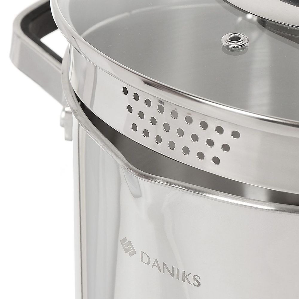 Кастрюля нерж, 2 л, с крыш, Daniks, Манхэттен, M-461-16, индукц