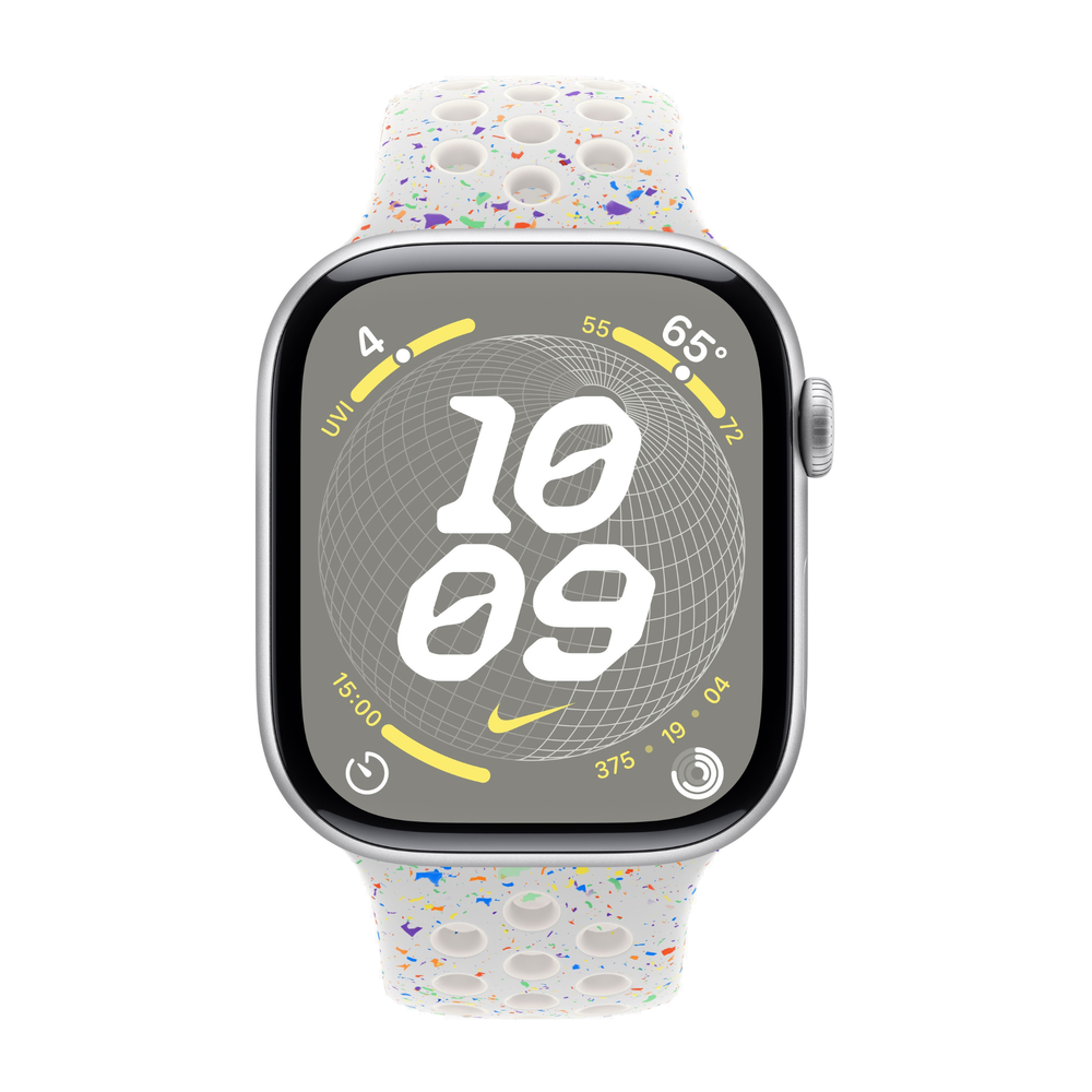Apple Watch 10 46mm Silver Aluminum Case with Pure Platinum Nike Sport Band M/L