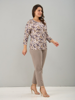 Лонгслив Лнв-306/серый-хризантемазеленая