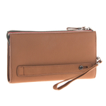 Мужской коричневый клатч портмоне из натуральной кожи на молнии GALIB M-031-Taupe