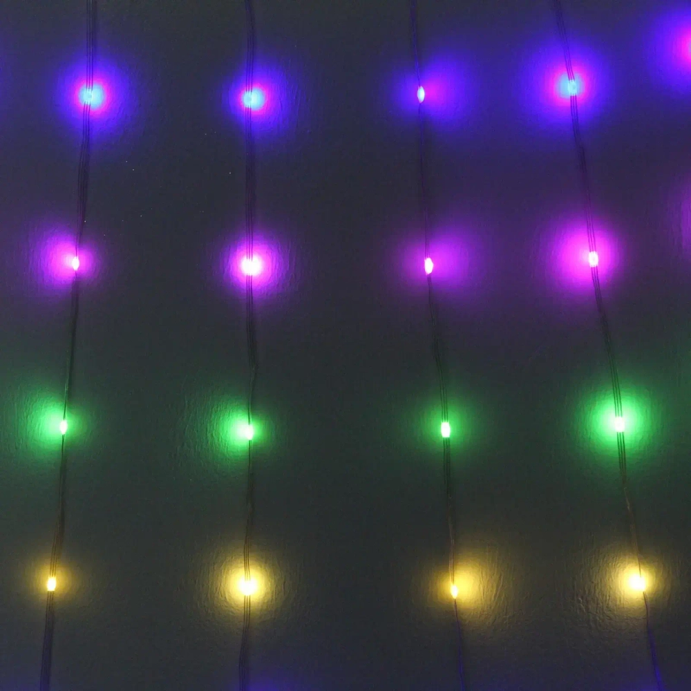 Гирлянда для дома ЗАНАВЕС «Звездный путь»3м (водопад) 281 лампа LED, 7 режимов, IP-20.220v, Мультицвет