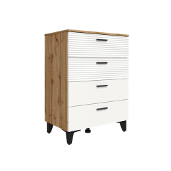 Комод узкий Белла, Дуб Вотан, Тальк