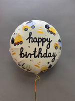 Фольгированный шар «Happy Birthday. Строительные машины», 46 см