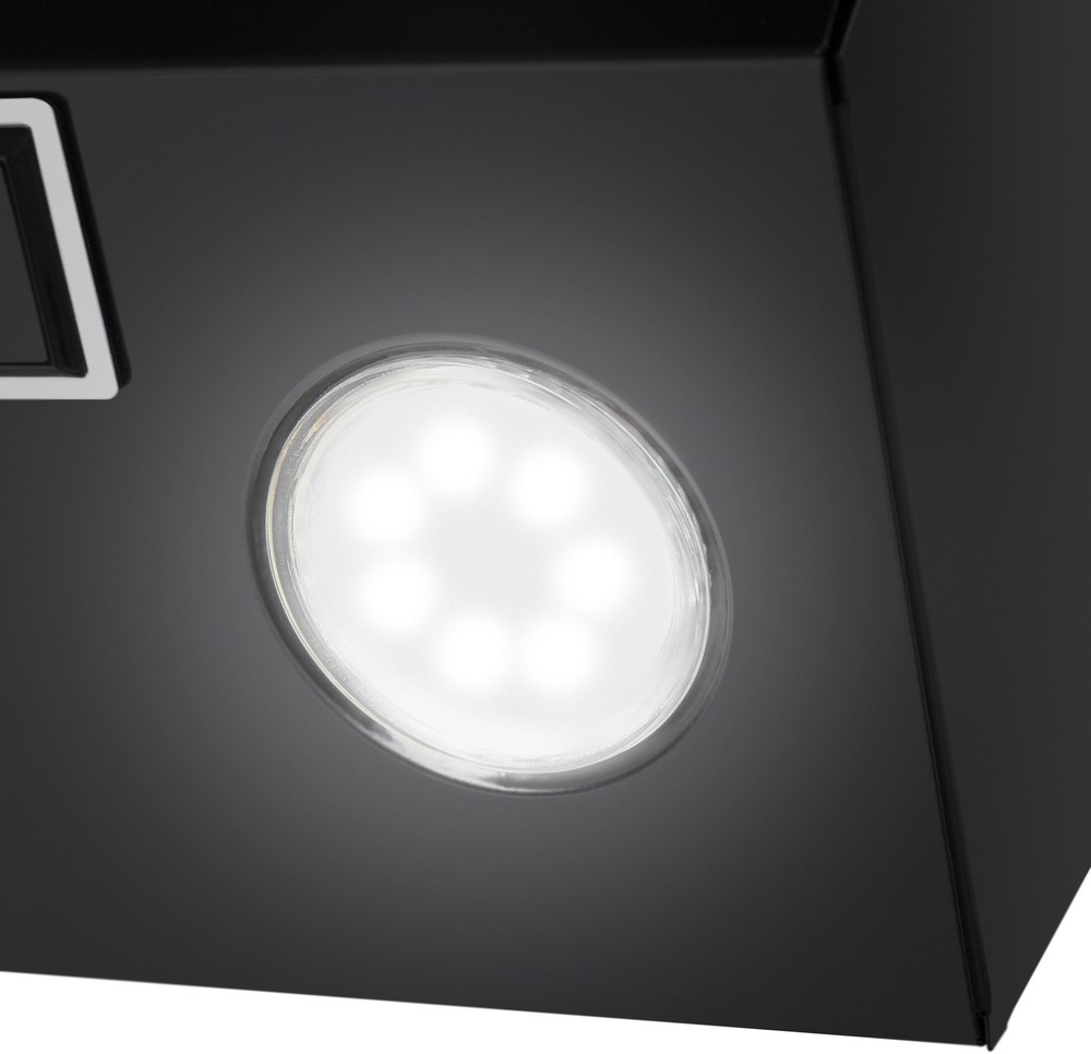 Кухонная вытяжка MAUNFELD Bridge 50 нержавеющая сталь\черное стекло