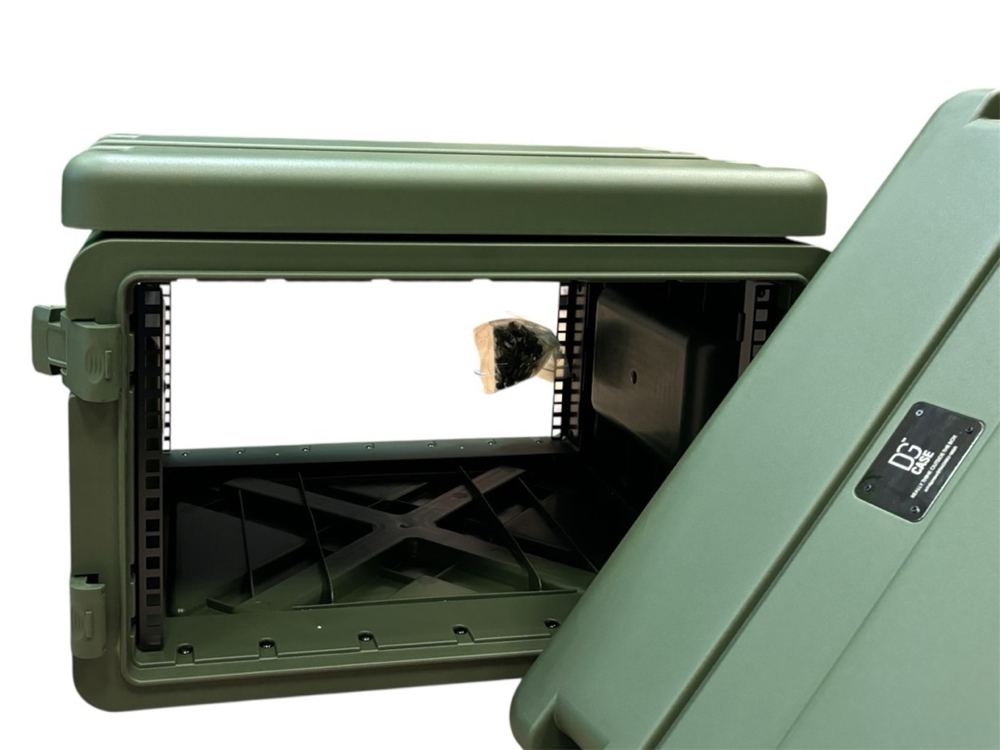 Ударопрочный кейс рэковый кейс 6 юнитов - DGCASE@RACK6U (темно-оливковый цвет)