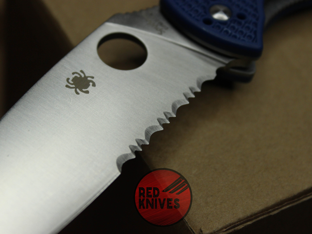 Нож Spyderco Resilience LTW P/S - рук. океанский синий, клинок полусеррейтор