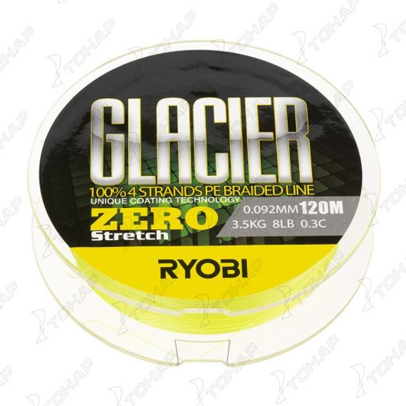 Шнур GLACLER ZERO-120M 0.3/d-0.092mm yellow Ryobi
