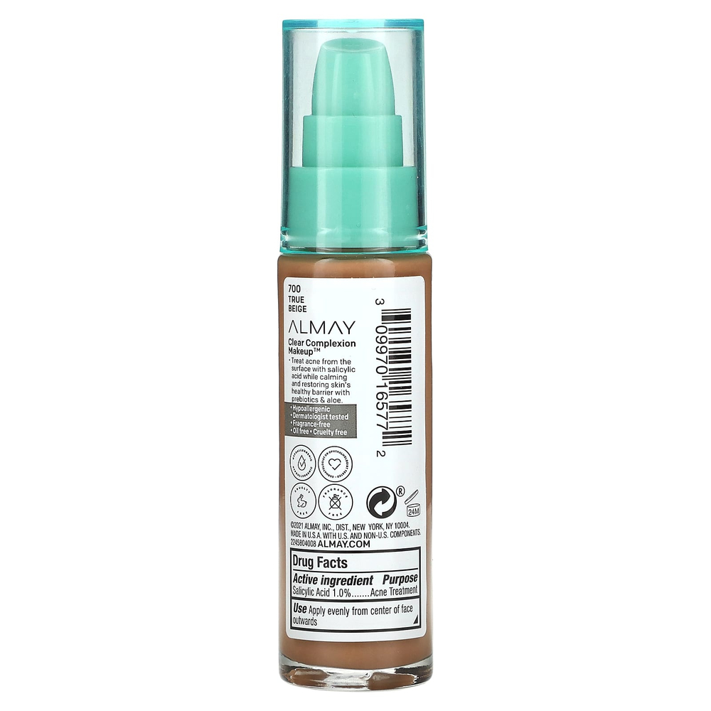Almay, Clear Complexion Makeup, оттенок 700 бежевый, 30 мл (1 жидк. унция)