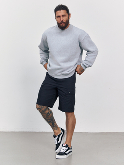 Свитшот с начесом (серый меланж)