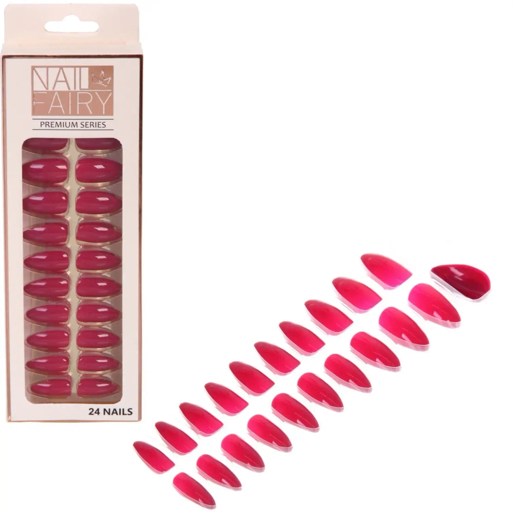 Ногти накладные на клеевых пластинах 24шт «ТЫПРЕКРАСНА!», цвет розово - сливовый, длина 2.3см