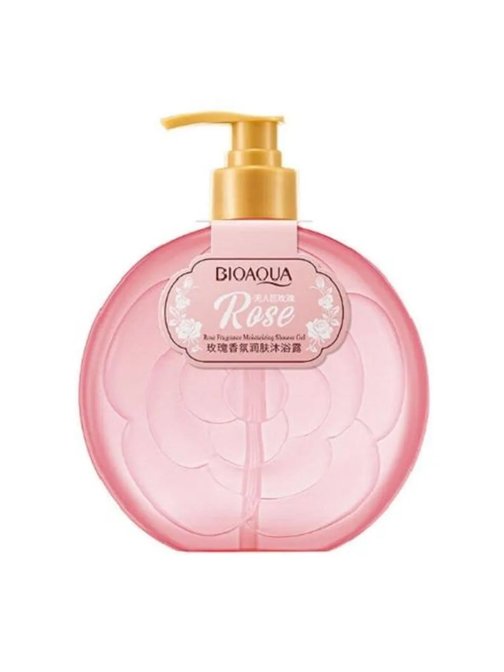 Гель для душа с увлажняющими экстрактами и цветочным ароматом BIOAOUA Rose 500 мл