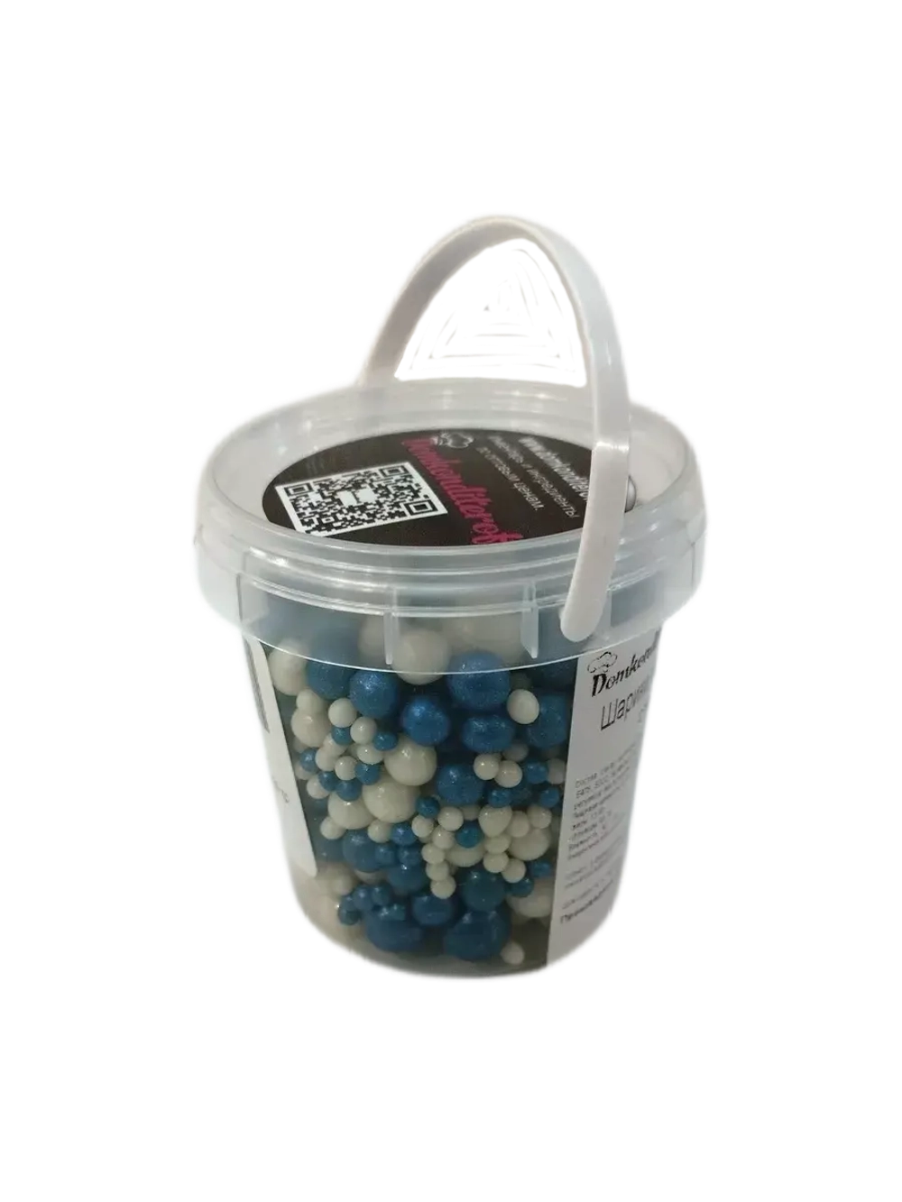 Шарики кранч Синий/белый микс 100 гр.