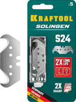 KRAFTOOL SOLINGEN S24 лезвия крюковидные, 5 шт