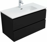 Тумба с раковиной Aquanet Вега 2.0 337956/284029 90 черный