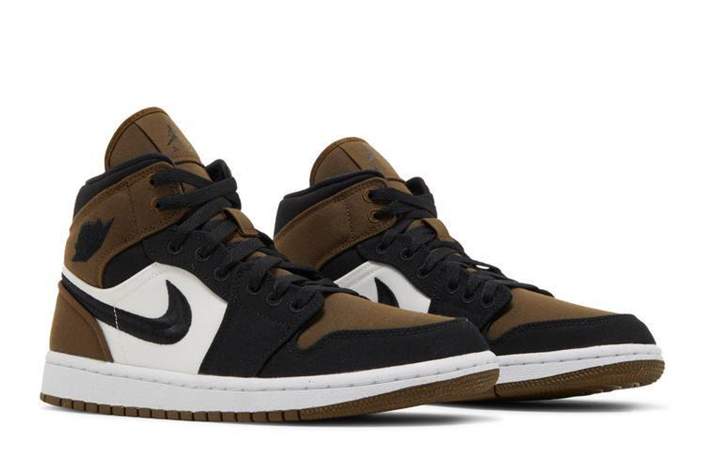 Кроссовки Jordan Air Jordan 1 Mid Se "Olive Toe" (Женская размерная сетка)
