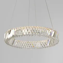 101004 LED никель  / подвесной светильник / никель хрусталь Strotskis