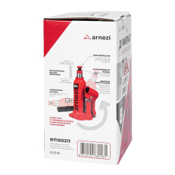 Домкрат гидравлический бутылочный 8т 222-447мм ARNEZI R7100211