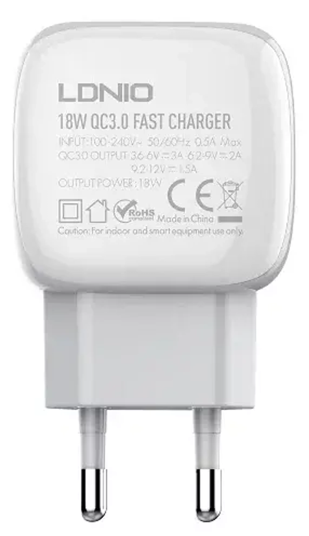 СЗУ 18W с кабелем lightning 1USB-A QG A1306Q LDNIO