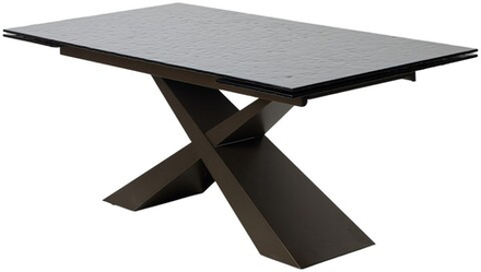 Стол ARKELL 180 GREY, стекло BUBBLE  / Шоколадное золото каркас ®DISAUR