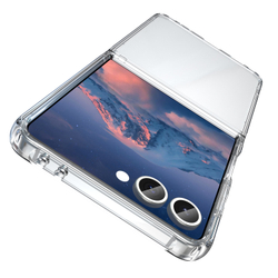 Чехол прозрачный для Samsung Galaxy Z Flip 7, мягкие усиленные боковые рамки