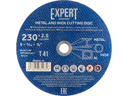 Круг отрезной 230х2.5x22.2 мм для металла и нерж. стали EXPERT STARTUL