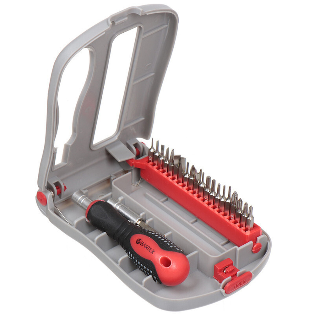 Набор отверток для точных работ, 22 пр, Bartex, с насадками, пенал, шт