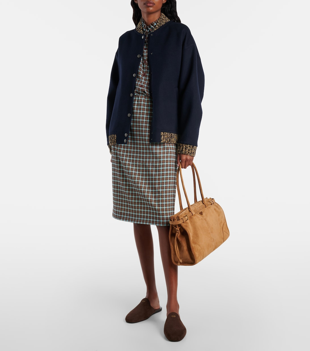 Сумка Prada Bonnie Large Suede Tote "Brown"