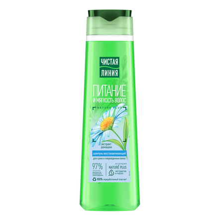 Чистая Линия Шампунь РОМАШКА (д/сухих и поврежден.) Питание и мягкость 400мл *6*12 // 1368