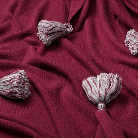 Плед-палантин GRACE Rene Real благородный бордо 110x170 см