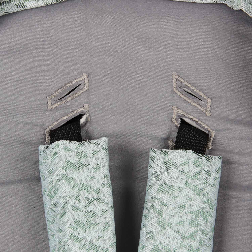 Коляска 2в1 Indigo MIO mi 03 (шалфей кожа+зеленый узор)