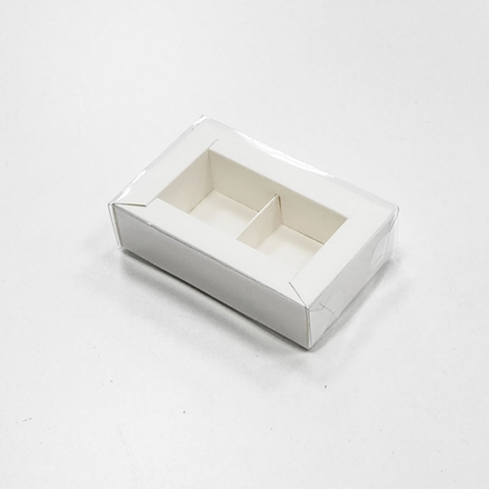 Коробка на 2 конфеты Белая ПРЕМИУМ, 11,5*7*3 см (5 шт)