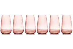 Набор стаканов для воды 6шт 570мл Le Stelle Opium розовый