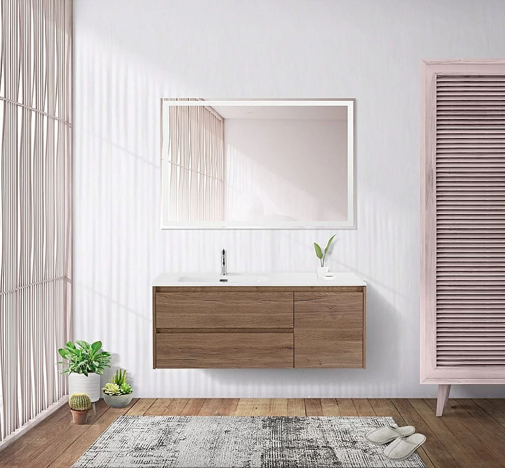 Тумба с раковиной BelBagno KRAFT 2C-1A 100 дуб табак