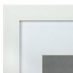 Рамка 21х30 см с паспарту 15х21 см небьющаяся, багет 20 мм пластик, BRAUBERG "New Age", белая, 391276