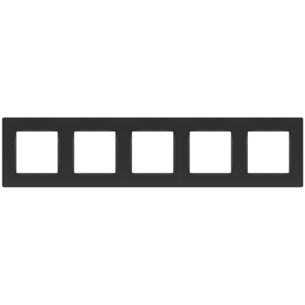 Рамка для розеток и выключателей ЭРА Серия 12 12-5205-12 на 5 поста, Классик, графит
