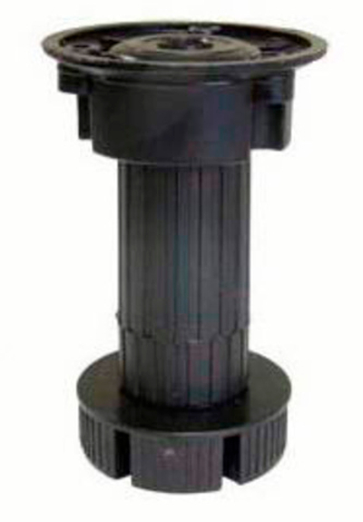 Опора кухонная рег.  чёрная 95-125мм пластик , без винта и клипсы (мф-4775) (15616)