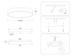 Ambrella Потолочный светодиодный светильник Air Alum FV5522