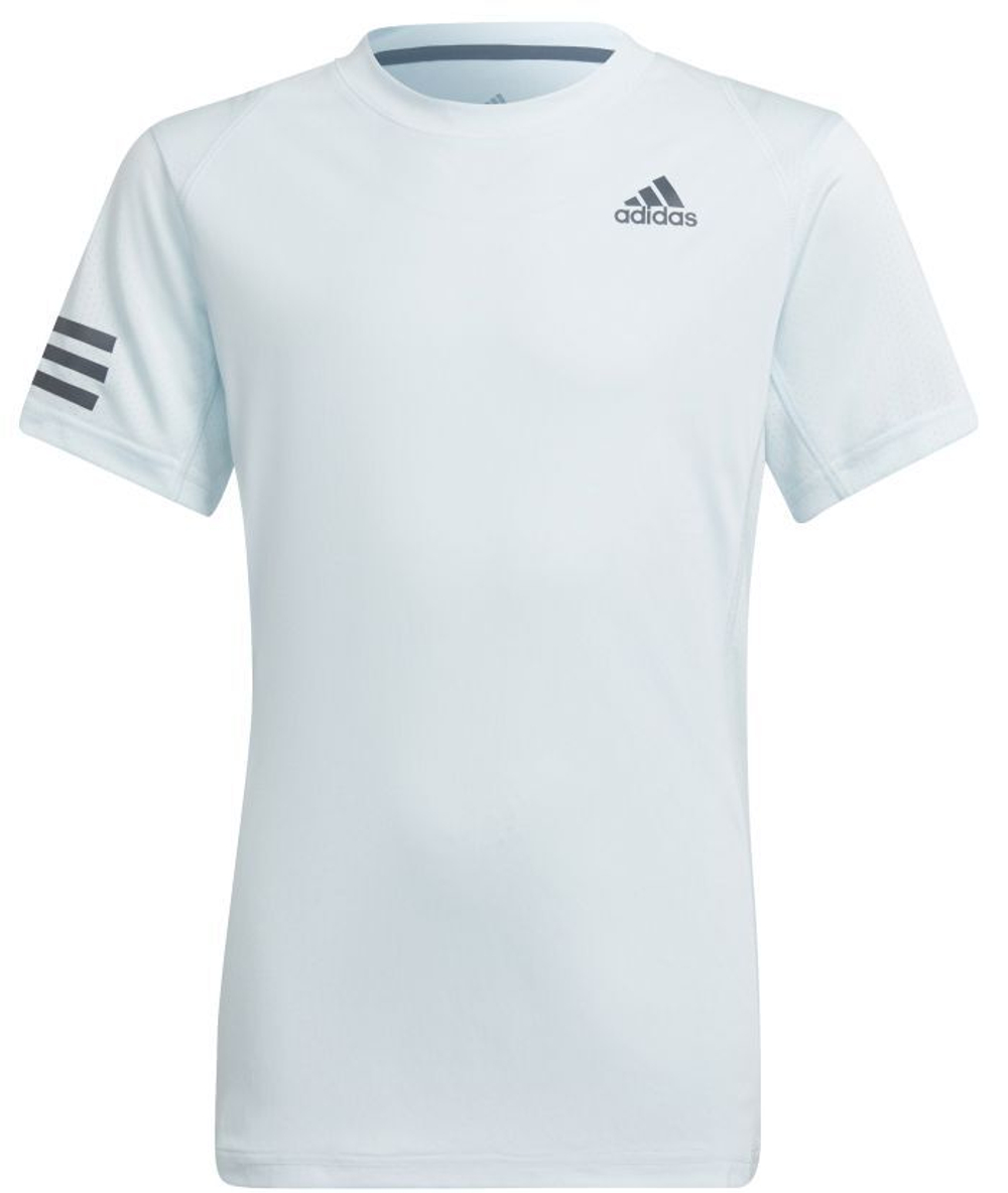 Футболка для мальчика теннисная Adidas B Club 3 Stripes Tee - almost blue