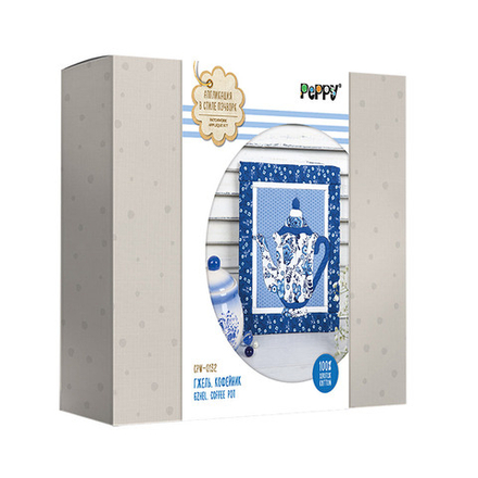 Наборы для творчества "Аппликация в стиле пэчворк" "PEPPY"   CPW-0132   "Гжель Кофейник"
