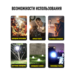 Кемпинговый фонарь перезаряжаемый, с пультом ДУ, AY-TYNZQD038