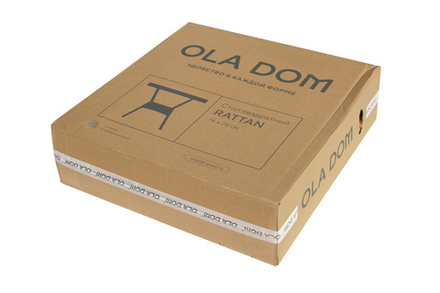 Стол пластиковый Элластик-Пласт Ola Dom 76x76см квадратный (антрацит)