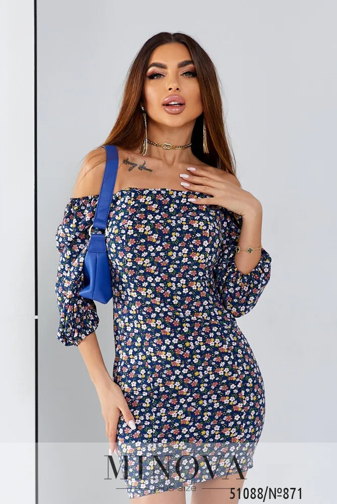 Платье 871-синий Minova