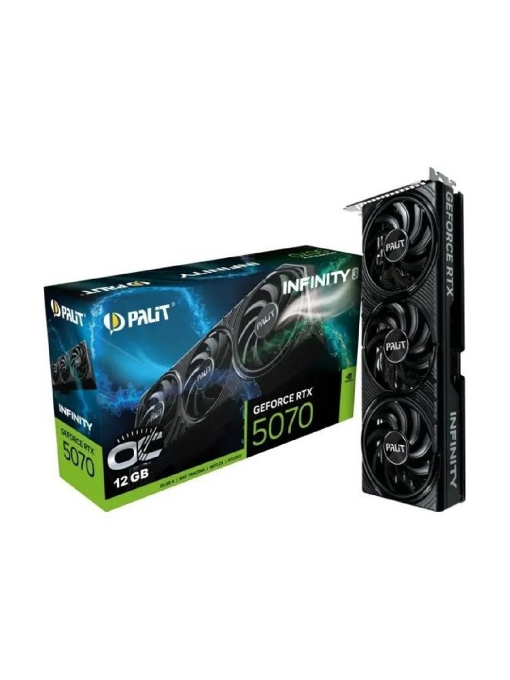 Видеокарта Palit  RTX5070 INFINITY3 OC NVIDIA GeForce RTX 5070 12Gb 192bit GDDR7 2325/28000 HDMIx1 DPx3 HDCP Ret