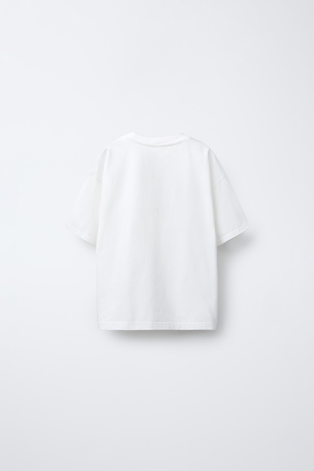 ZARA ФУТБОЛКА С НАДПИСЬЮ, ЖЕЛТОВАТО-БЕЛЫЙ