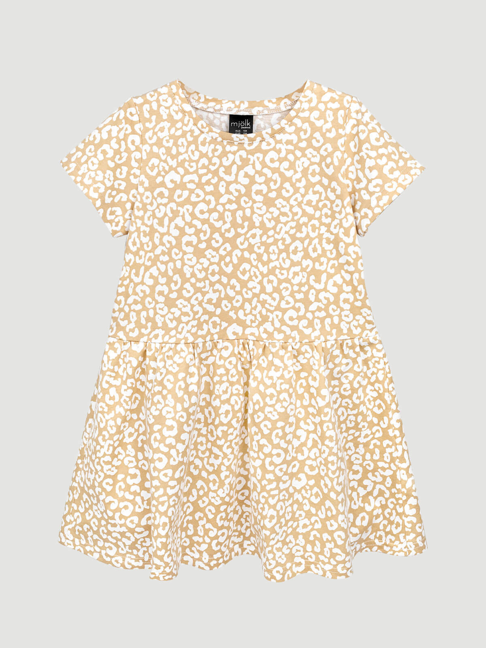 Платье с коротким рукавом Mjölk Sand Leopard