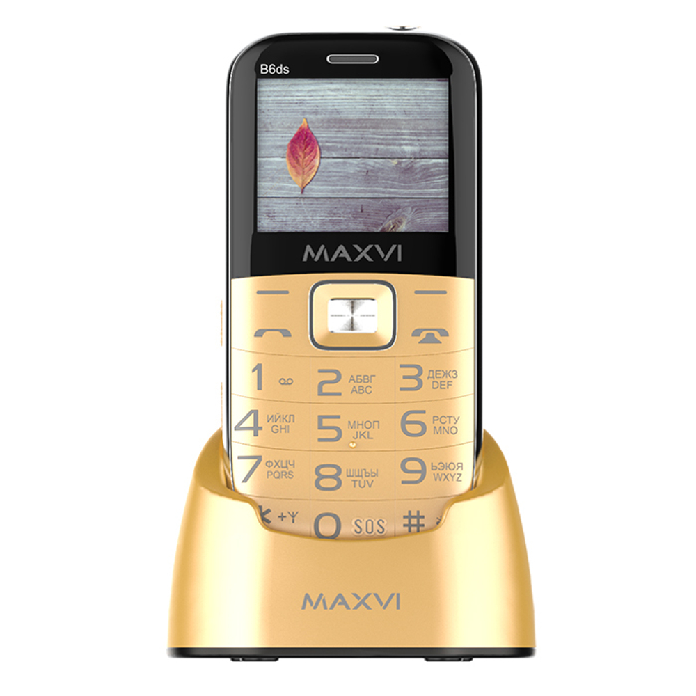 Сотовый телефон Maxvi B6ds Gold