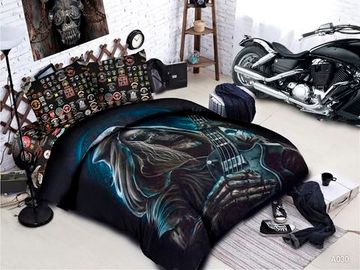 Постельное белье Скелет с гитарой