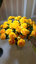 Искусственные цветы, желтые подсолнухи / Высота 44 см. 9 стебелей 9 бутонов/