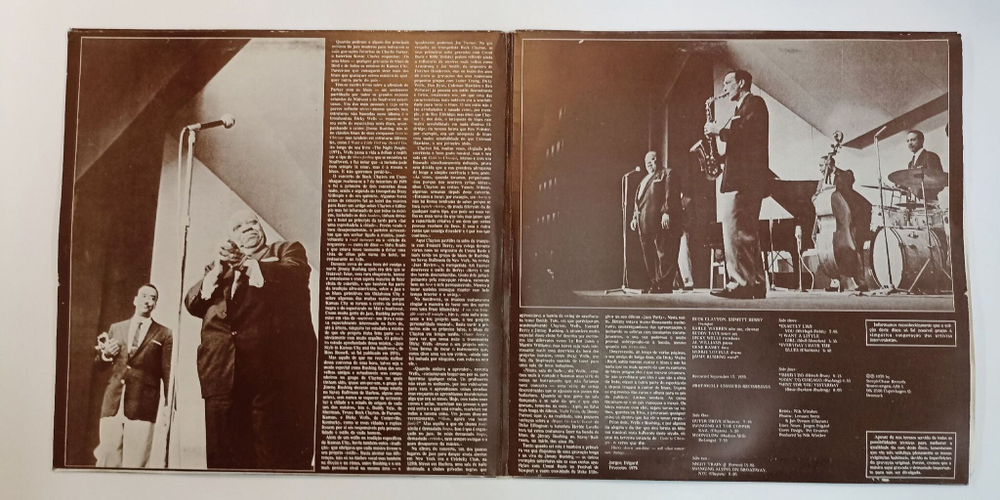Винтажная виниловая пластинка LP Buck Clayton All Stars Featuring Jimmy Rushing Copenhagen Concert (Португалия 1979)