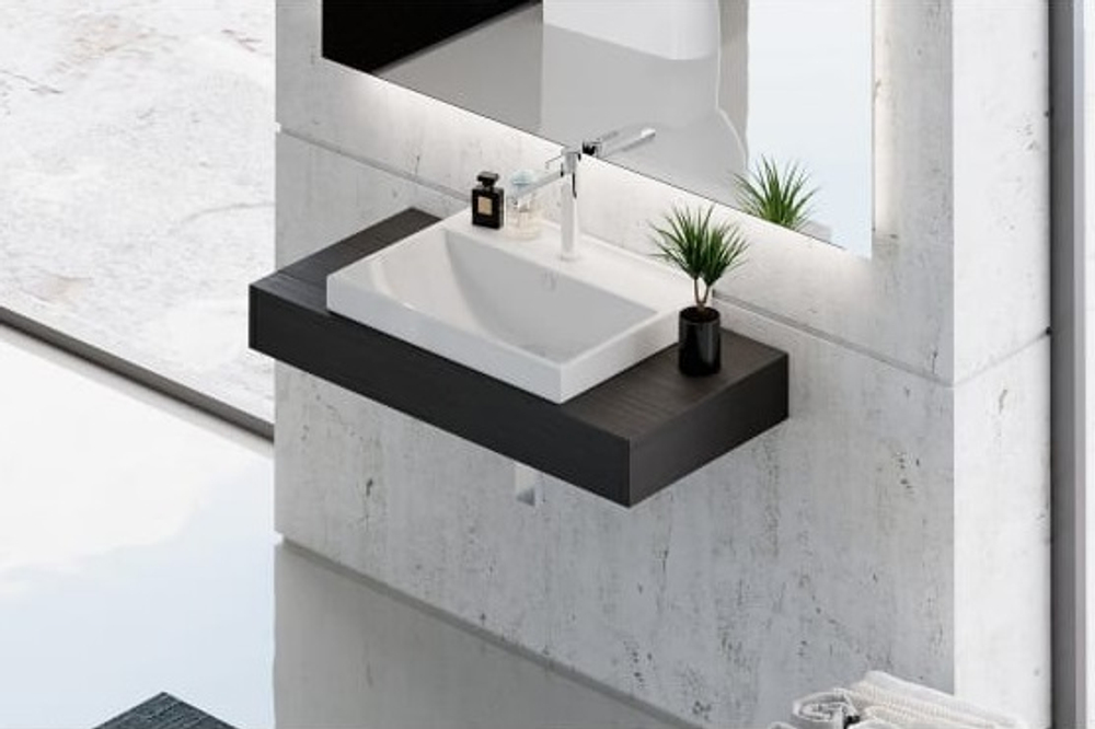 Умывальник Fest-60 белый, без кроншт Sanita Luxe